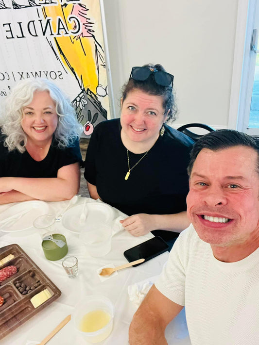 Guest at the recent candle making class that took place at Horsecreek Winery in Sparks, GA