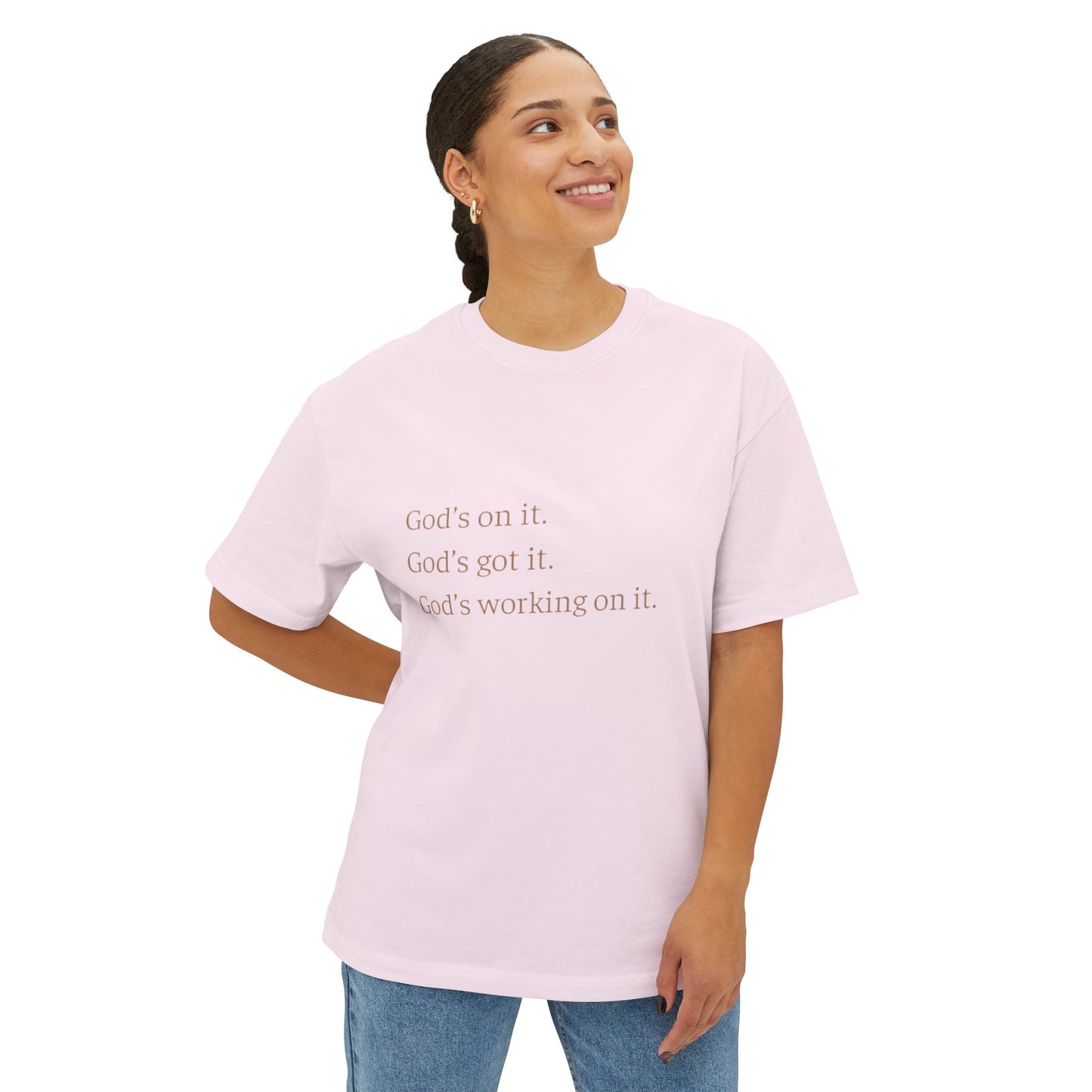 God's On It Oversized Boxy Tee
