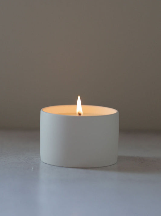 White Mini Modern Candle | 6 ounces | 36 hour burn