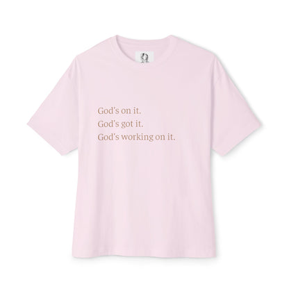 God's On It Oversized Boxy Tee