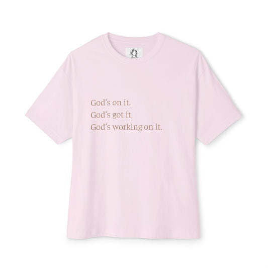 God's On It Oversized Boxy Tee