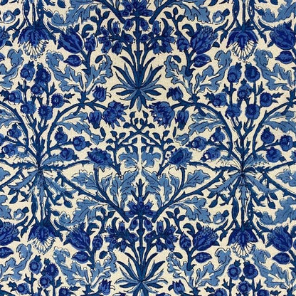 Fabricrush Dark Royal Blue Cotton Rectangle Tablecloth: 8 Seater 70X108