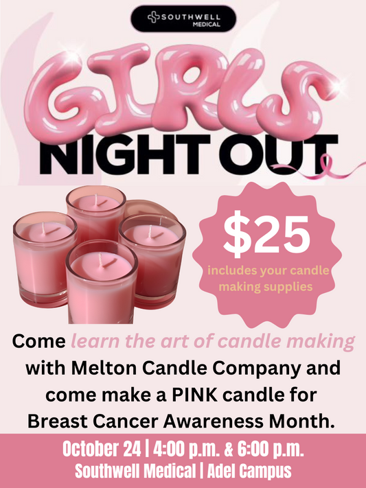 Think Pink Candle Pouring | Southwell Adel Campus | October 24